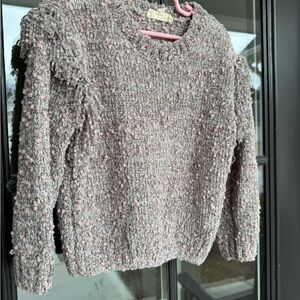 Jessica Simpson Kids Textured Sweater - Pink and Gray